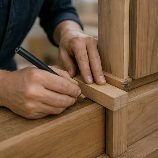 A tradesperson preparing interior walls for finishing